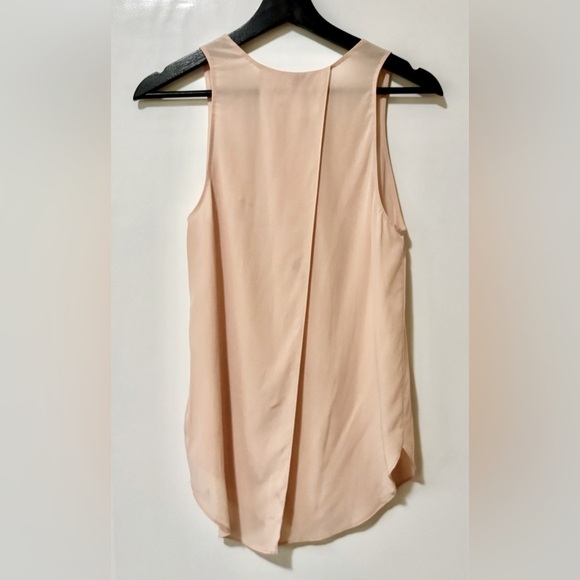 Wilfred| Aritzia| 100% Silk Blush Pale Pink Tank Top Blouse w/Open Back Sz XS - Picture 3 of 6